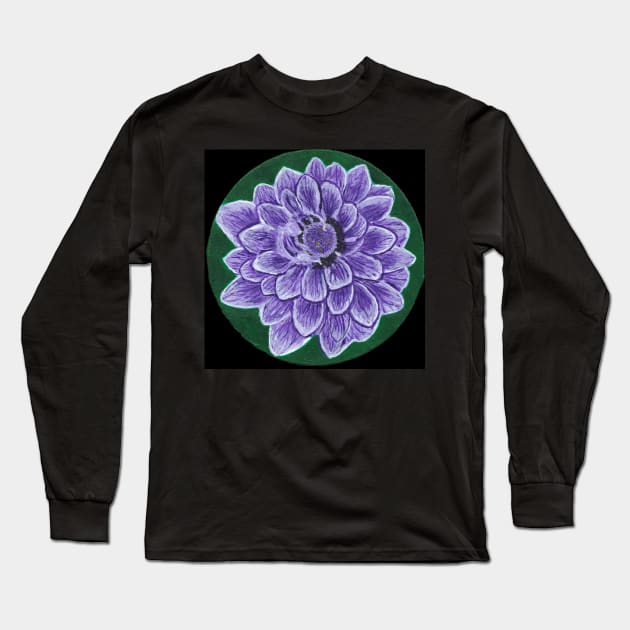 purple flower Long Sleeve T-Shirt by SamsArtworks